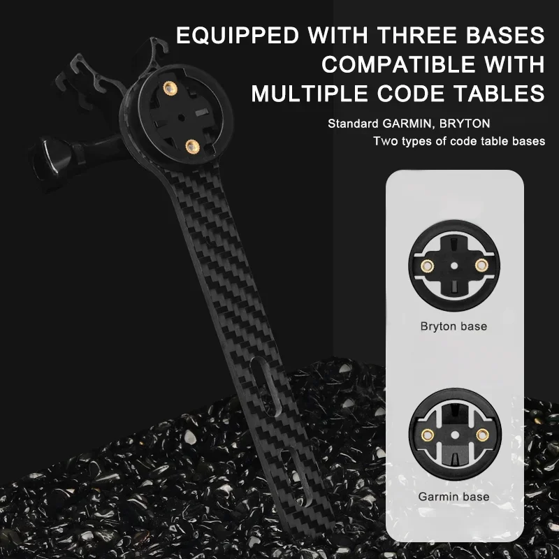Fietscomputerhouder Koolstofvezel Beugel Racefiets Stopwatch Snelheidsmeter Mount Voor Garmin Bryton Gopro Adapter Light Stand