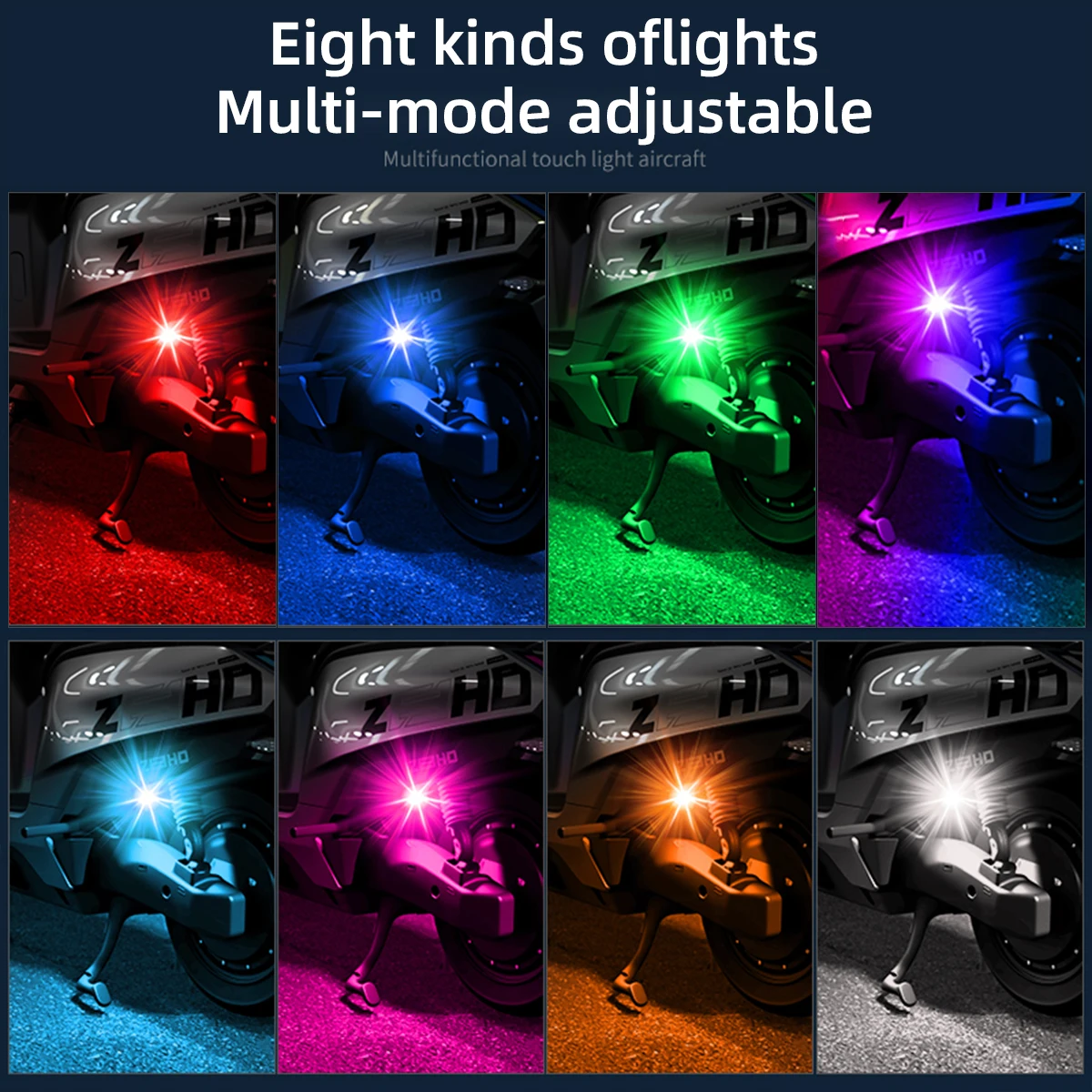1бр LED сензорна светлина Мини безжична RGB атмосферна светлина Многофункционална сензорна светлина за самолет USB зареждане Вътрешно осветление на кола