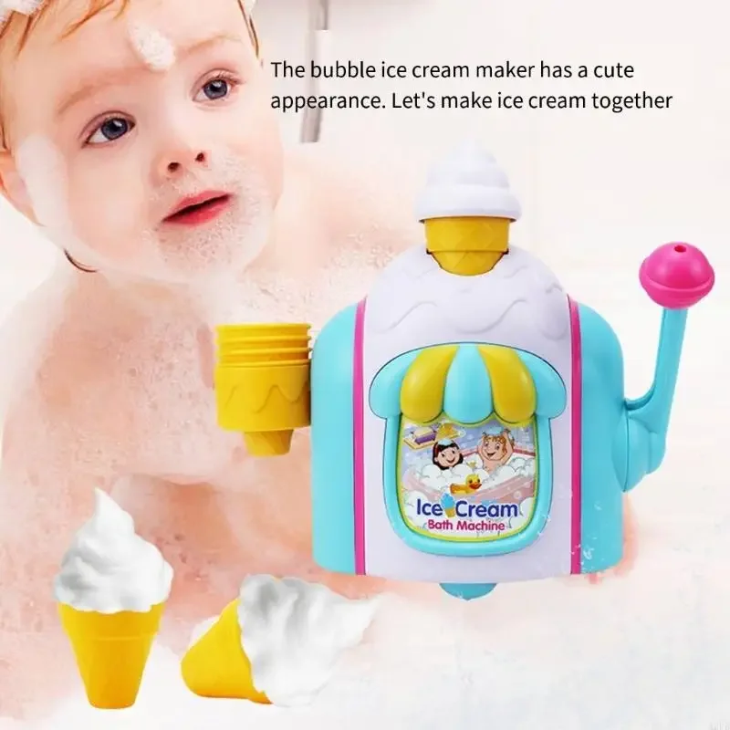 

Educational Ice Cream Bubble Machines Shower Toy for Children Safe and Easy Installation Suction Cup Foam Maker for Girl 15UB