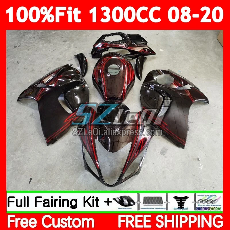 Hayabusa For SUZUKI GSXR 1300 CC 89No.308 GSXR1300 2008 2009 2010 2011 2012 2013 14 2015 2016 2017 2018 2019 Fairing Factory Red