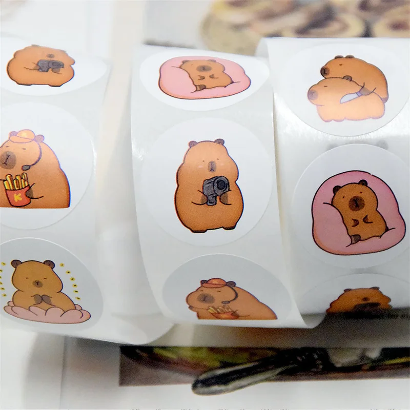 500pcs Cartoon Cute Capybara Sticker Decals Decoration DIY Phone Notebook Suitcase Laptop Fridge Kids Sticker