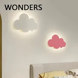 LED 벽 램프 새로운 다채로운 어린이 방 구름 벽 조명 북유럽 침실 머리맡 램프 홈 Decors 실내 조명 손거울 Sconces