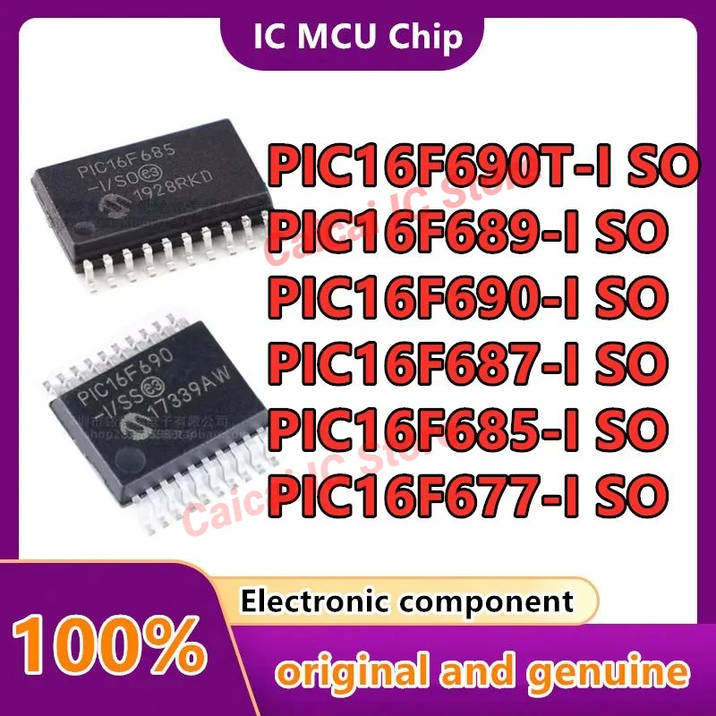 

PIC16F690-I/SO PIC16F689-I PIC16F687-I PIC16F685-I PIC16F677-I PIC16F690T-I New Microcontroller (MCU/MPU/SOC) Chip SOIC-20 10PCS