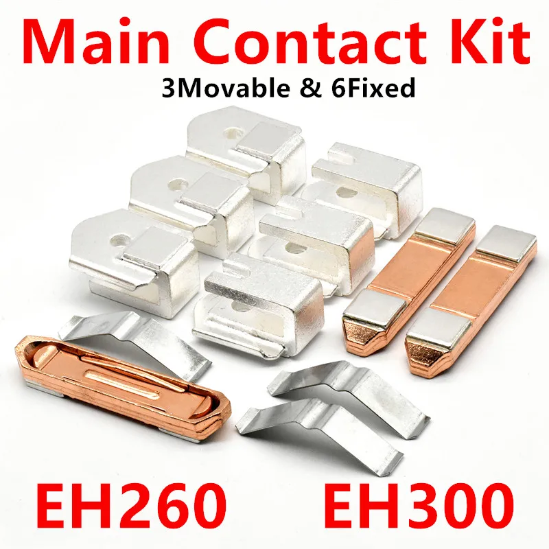 

Main Contact Set For EH260-30 EH300-30 EH250-30 Moving and Fixed Contacts Contactor Assembly KZ260 EHCK260 EHCK300 Contact Kit