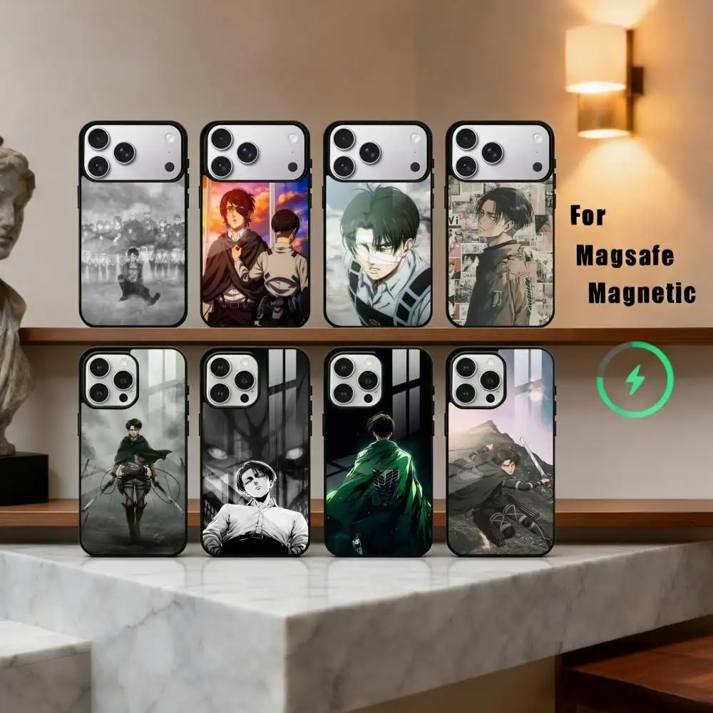 

L-Levi A-Ackerman A-Attack O-On T-Titans Phone Case For iPhone17,16,15,14,13,12,11 Plus,For Magnetic Wireless Charge Cover
