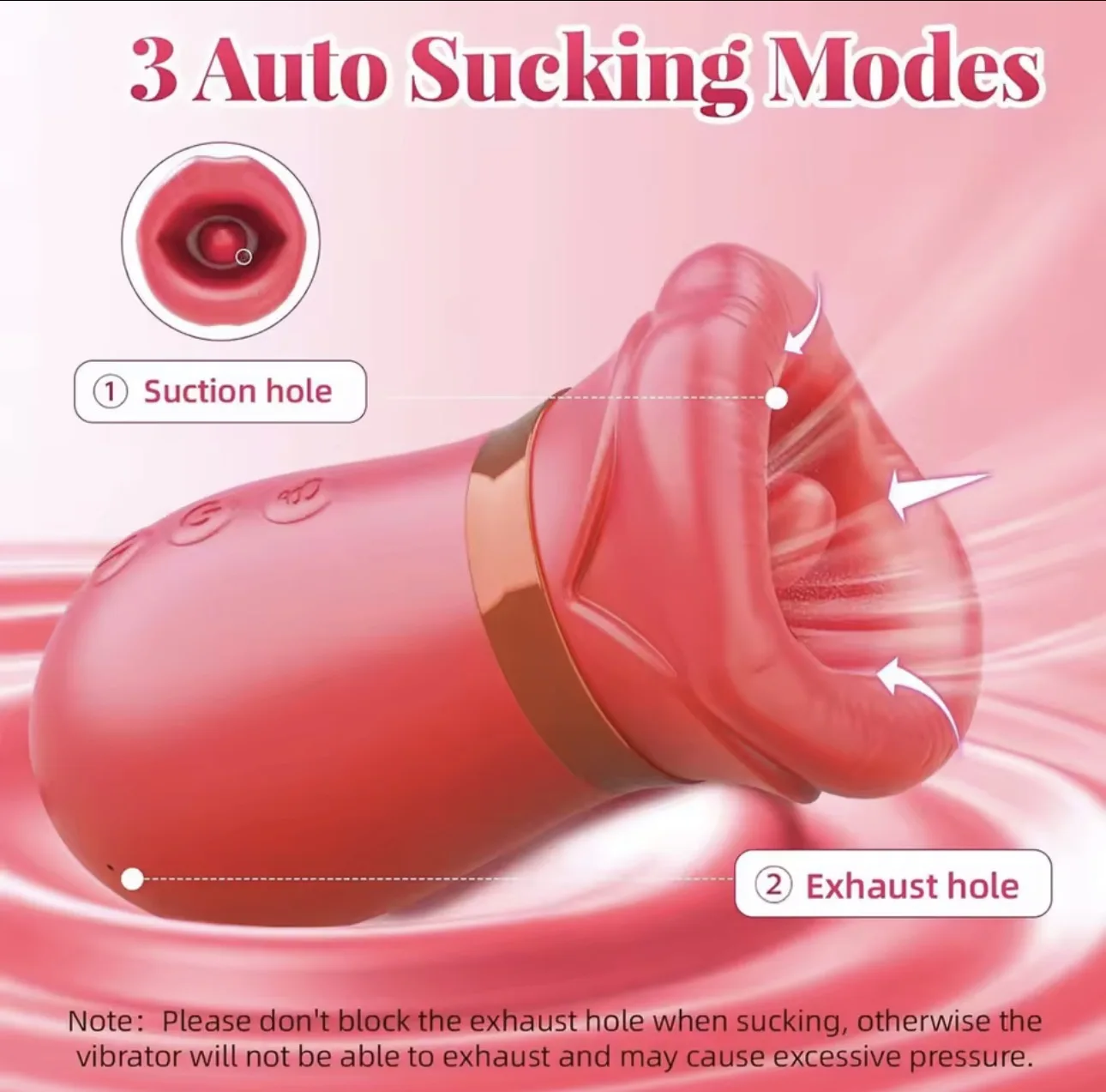 Mouth Sucking Vibrator 10 Tongue Licking Rose Toy Anal Clit Nipple Stimulator Female Couples Sex Toys for Women Adult Sex Games view 5