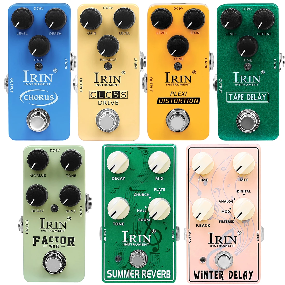 

IRIN Guitar Effect Pedal Wah/Delay/Chorus/Reverb/Overdrive/Distortion Pedal True Bypass Electric Guitar Parts & Accessories