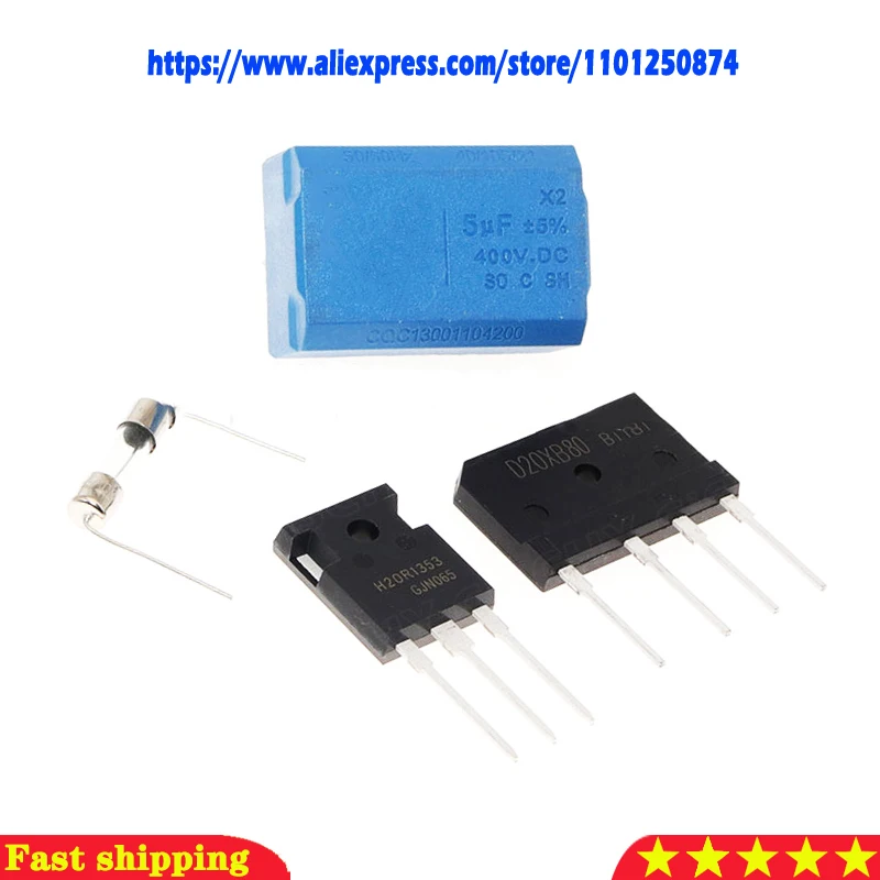 4PCS/lot D20XB80 H20R1353 ( 1pcs D20XB80 + 1pcs H20R1353+1pcs 5uF horizontal capacitor +1pcs 12a fuse ) H20R1203 TO-247 ZIP