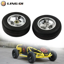 LINGQI Modified 80/60-5 Inch Wheel Tubeless Tire Fit for Mini Kid Go-Kart Front Wheel Tire Electric Children's Go Kart Wheel