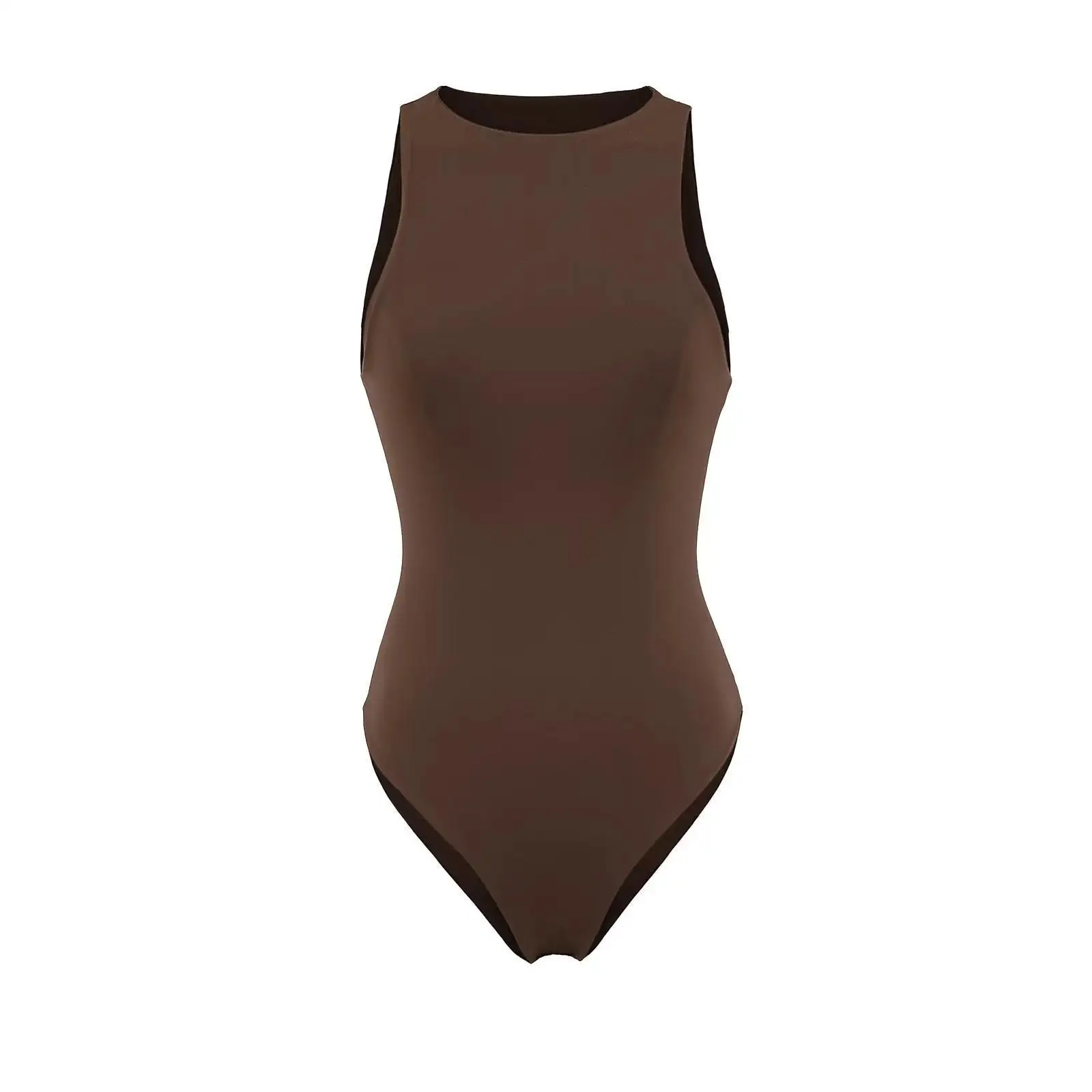 Body regata de verão sem mangas feminino casual 6 cores elástico slim top macacões