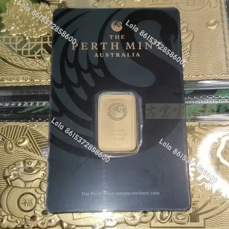 1oz/2.5g/5g/10g/20g/50g/100g Sealed packing Copper Bar 24k Gold Plated Bullion Ingot Non-magnetic Unique Serial number Craft