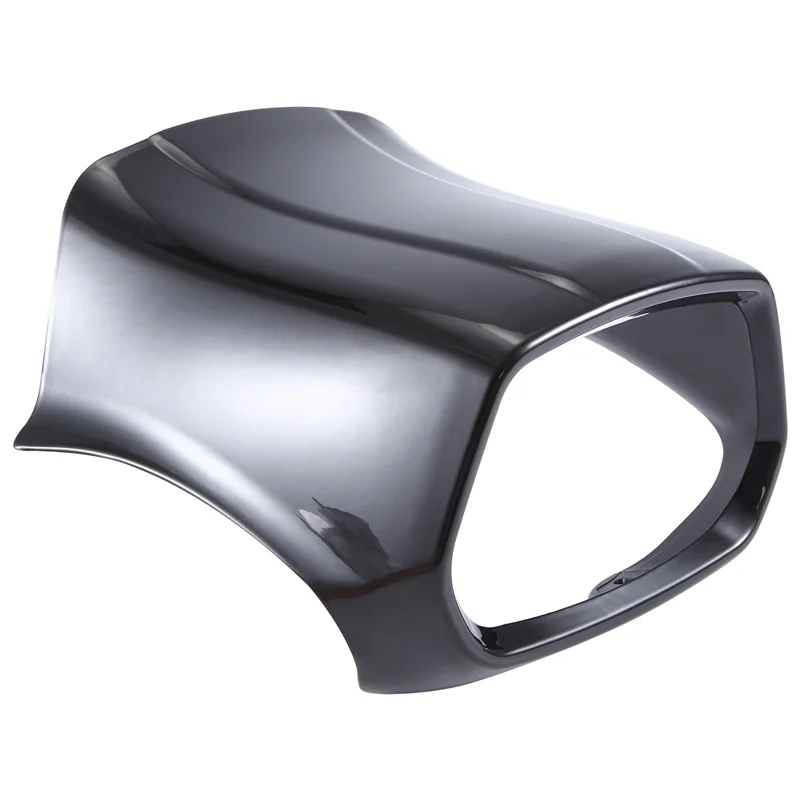 

A03Q-Motorcycle Front Fairing Headlight Cover Windshield For Vespa Sprint 50 125 150(Black) Parts Accessories