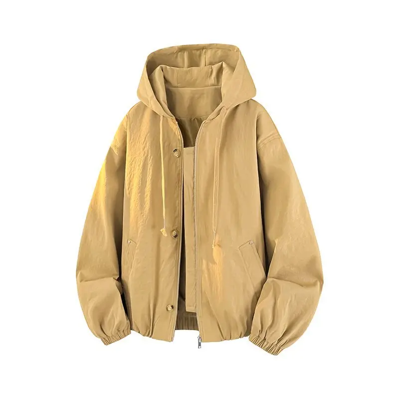 

Мужская рабочая куртка Ja Transoceanic, весна-осень 2026, новая модная брендовая мужская ветровка с капюшоном, легкая, из смесовой шерсти