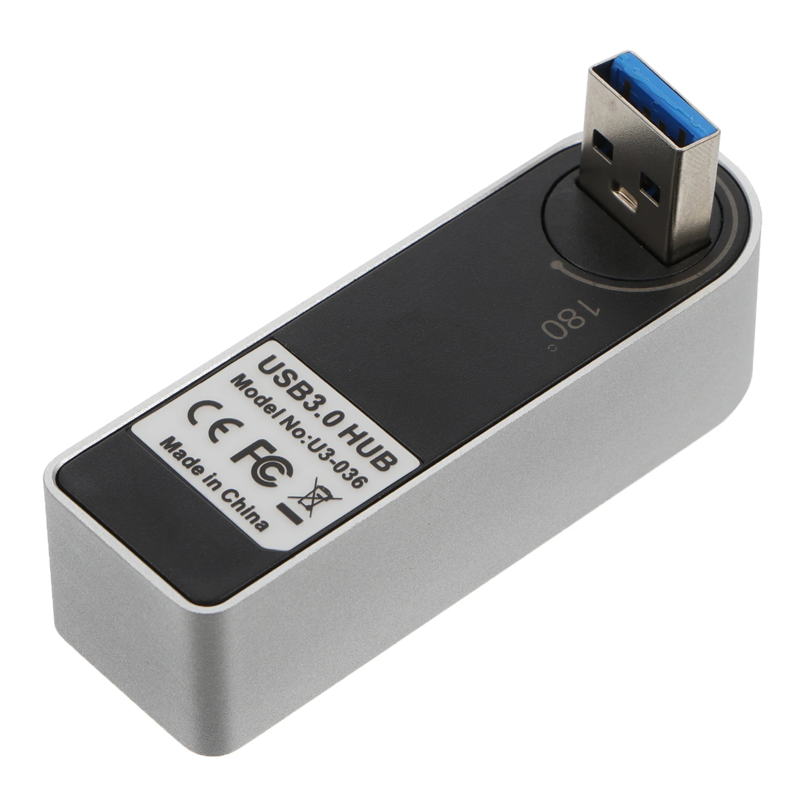 

Aluminum Alloy USB Hub for Laptop Computer Accessories Portable Data Multi Port 3in1 USB Splitter Rotatable Plug Phone Charging