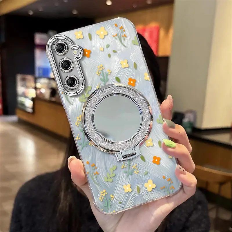 A16 Lovely flower Bracelet Holder Phone Case For Samsung A16 A20S A21S A33 A14 A32 A06 A12 A10S A23 A03 A02 A24 A13 A04 Cover
