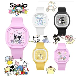 kawaii Anime  Sanrio Watches Hello Kitty Kuromi My Melody Cinnamoroll Lovely Glow Wrist Watch Casual Student Toys Gift