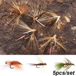 5PCS Hot Treble Hooks Swimbaits Insect Crank Flies Lure Bionic Bait Shrimp Fly Trout Fishing Lures