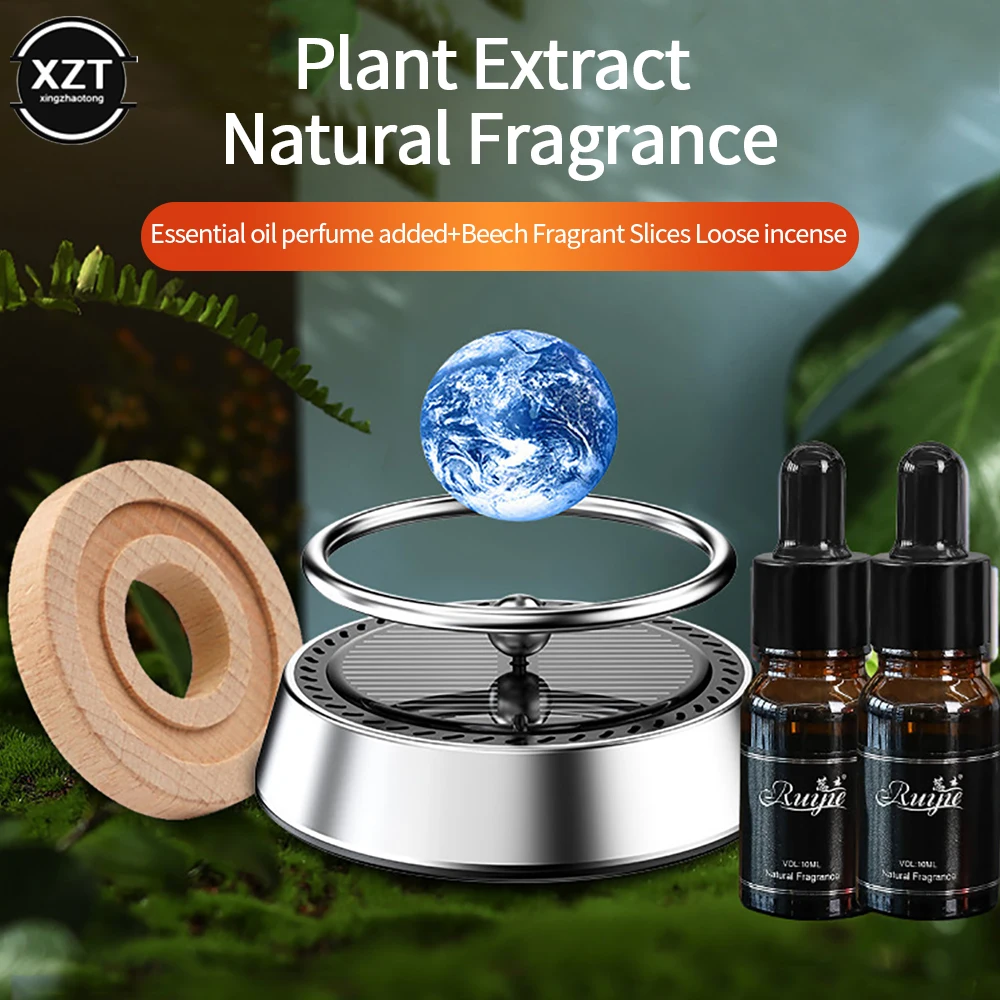

Solar Car Perfume Rotating Aromatherapy Air Freshener Auto Decoration Accessories Perfume Essential Oil Diffuser