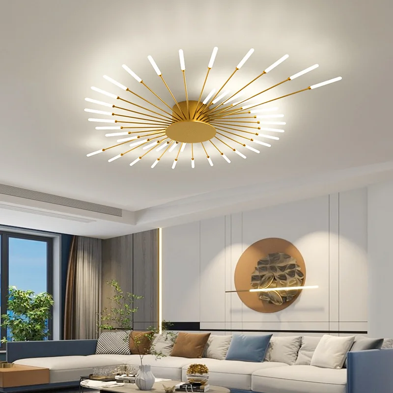 

LED Ceiling Chandeliers Lamp Fireworks Lighting For Living Dining Room Creative Nordic Pendant Light Atmosphere Bedroom Fixture