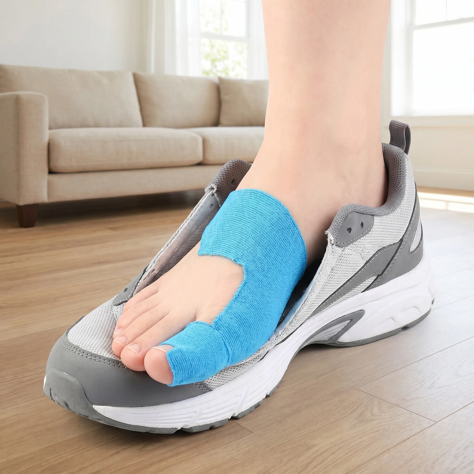 20Pcs Elastic Toe Support Strips Breathable Bunion Muscle Kinesiology Tape Big Toe Straightener Spacer for Toes & Foot Support