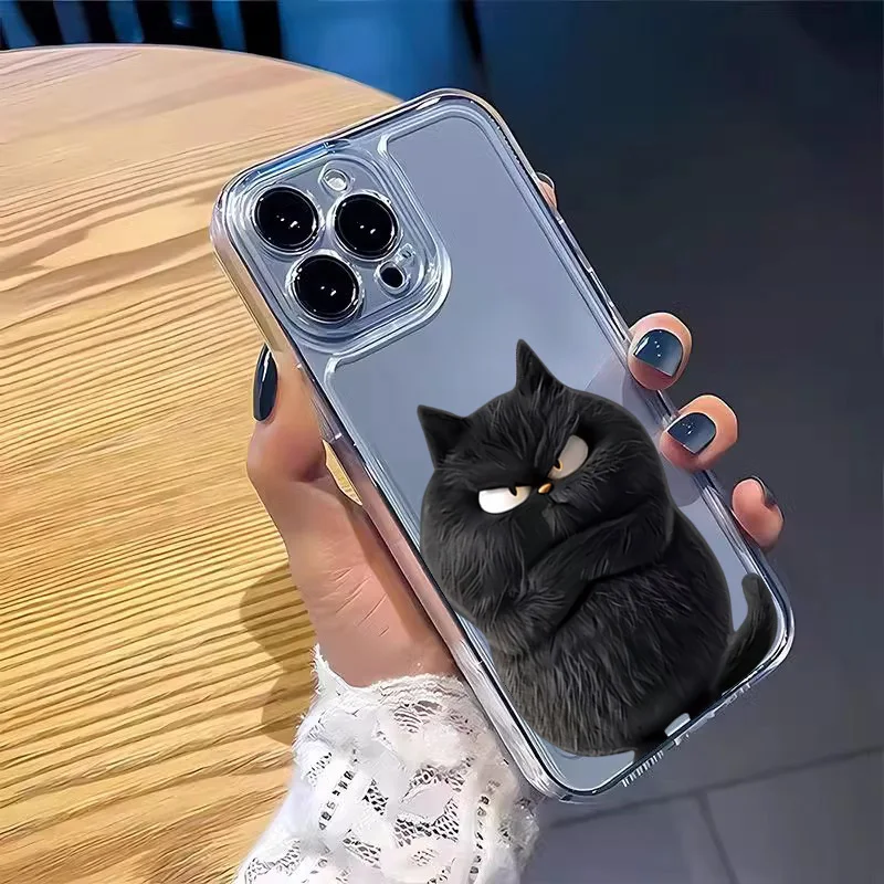 Силиконовый чехол для телефона Funny Cool Cat для Xiaomi Redmi 13C 12C 14C 4G Note 14 13 12 11 Pro Plus 5G 12S 11S 10S 10, мягкий прозрачный чехол