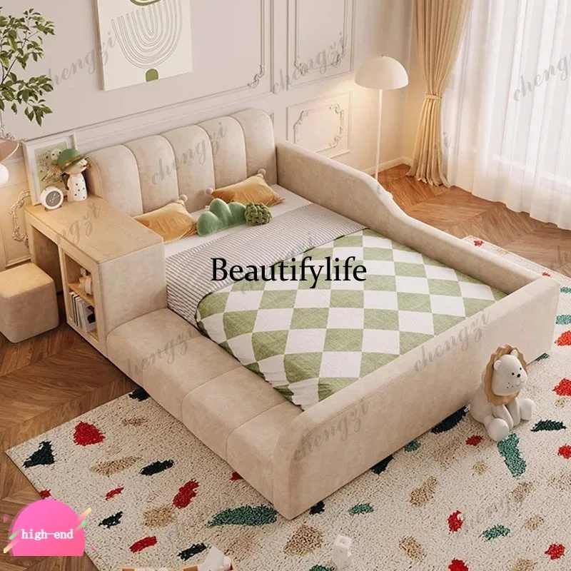 R134 Modern Wood Bed Teenage Girls Leg Support Children Storage Bed Nightstands Tatami Somieres Y Marcos De Cama Bedroom Furnitu