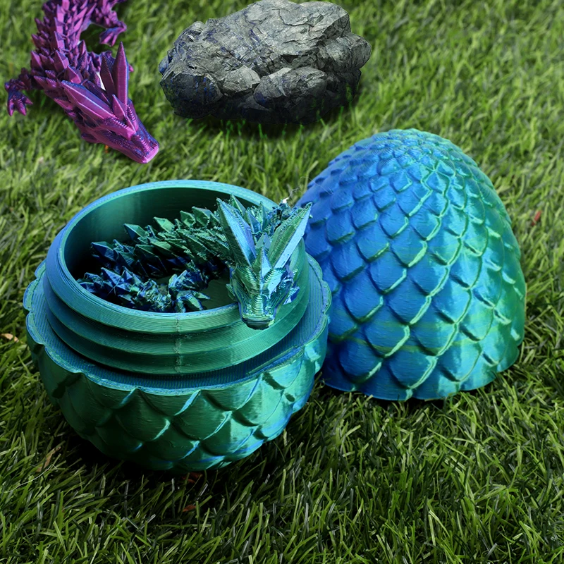 3D Printed Crystal Dragon Gem Dragon, 3D Articulated Dragon Toys, Rotatable And Poseable Joints Fidget Toy For Kid Gift Toy