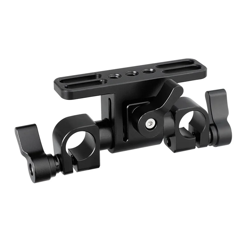 

B24B Adjustable 15Mm Dual Rod Clamp With 360 Swivel Rod Adapter For Rod Support System Camera Rig Fotografia Accessories