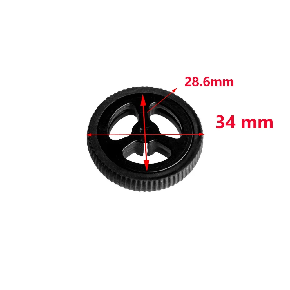 5pcs/lot White/ Black ZJ327 3PI 34MM Diameter Rubber Tire Robot Accessory Tracking Car Model Wheel for N20 Gear Motor