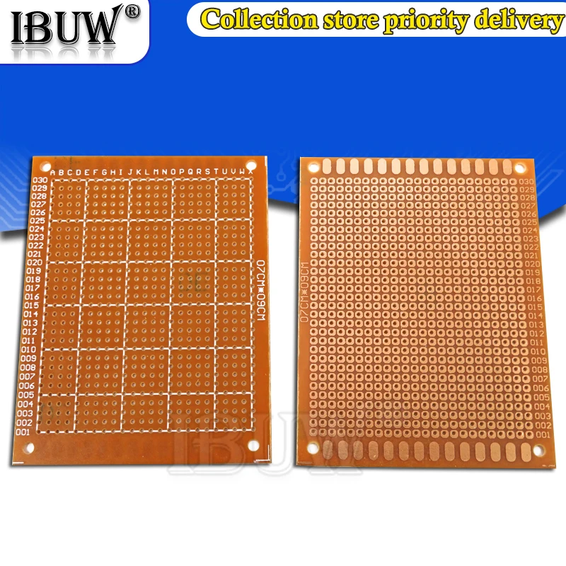 5 pz scheda PCB universale 7x9 fai da te prototipo di carta circuito stampato pannello 70x90mm singolo lato pannello di saldatura elettronico