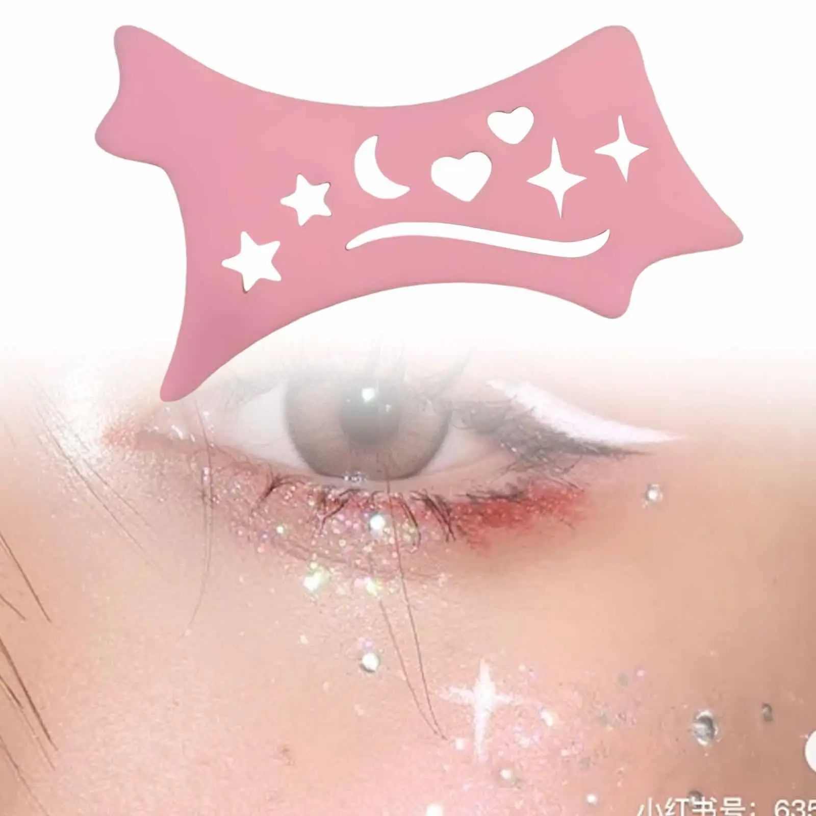 5xEyeliner Stencil อุปกรณ์ทาอายไลเนอร์ซิลิโคนอเนกประสงค์แบบใช้ซ้ำได้สำหรับเลดี้ พิงค์