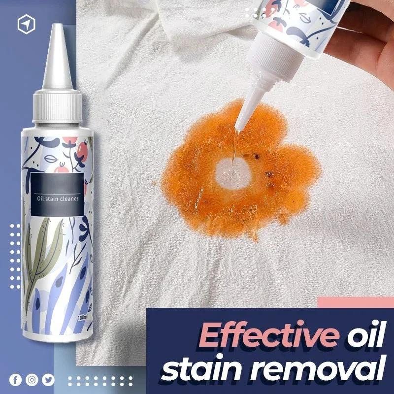 Clothes Oil Stain Remover Dust Cleaner Stain Cleaning Spray Non-toxic Stain Remover Effective Oil Stain Removal For Fabric Cloth