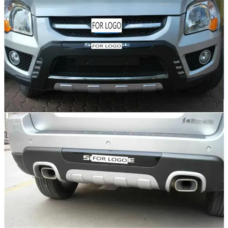 High quality plastic ABS Chrome Front+Rear bumper cover trim For  2008 2009 2010 2011  KIA Sportage