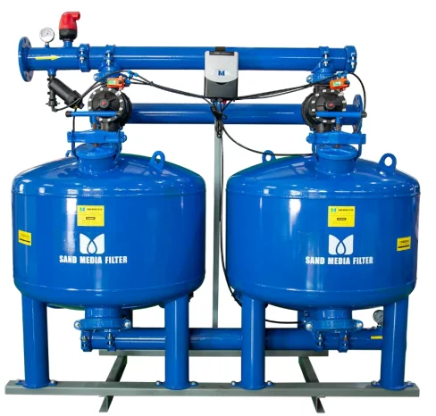 Agriculture Engine IoT Integrated Irrigation Water Treatment System Automatic Self-Clean Metal Sand Media Filtration System