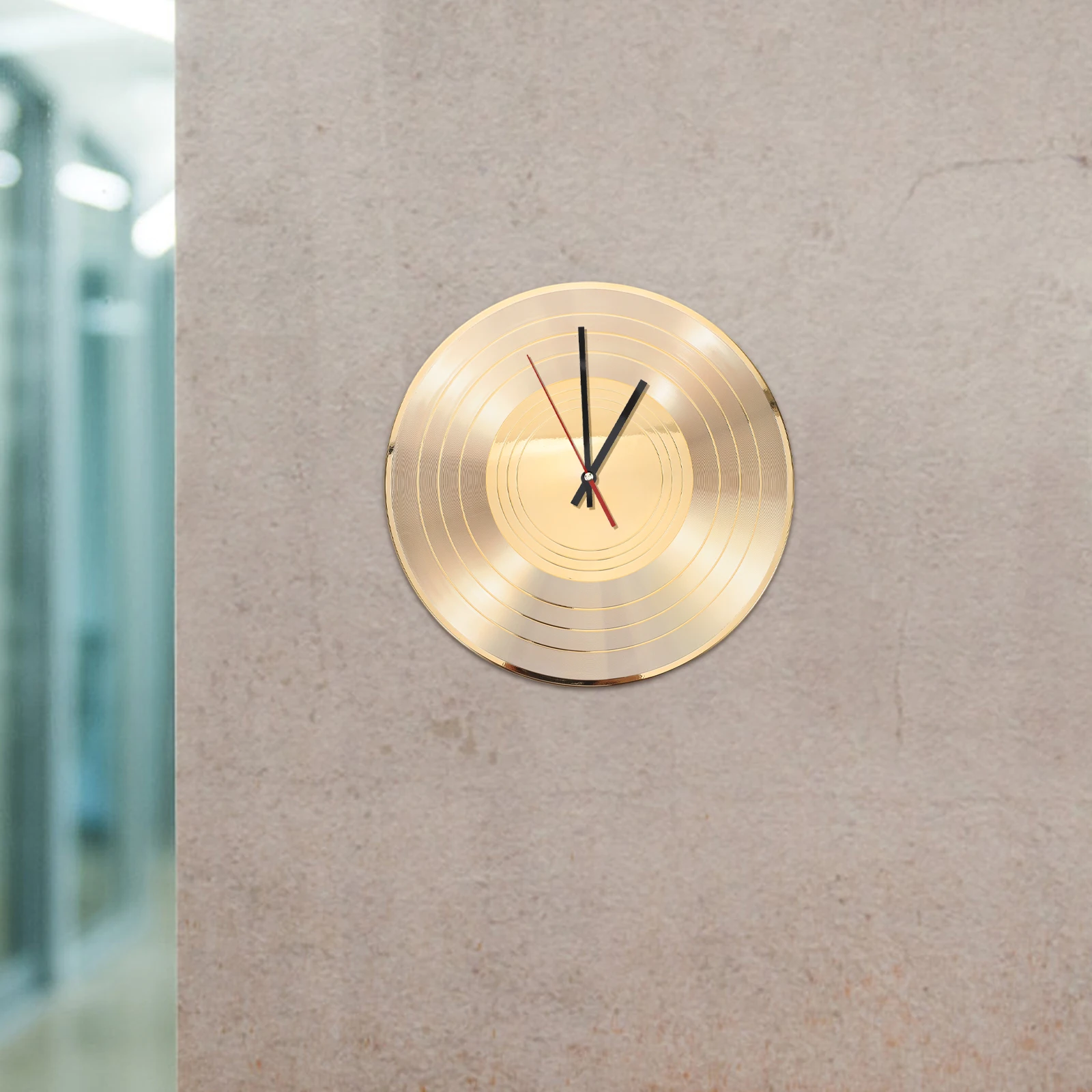 

Clock Record Wall Watch Blank Vinyl Decor Disco Dial Decorative Diy Golden Bedroom
