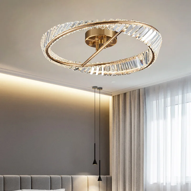 Imagem -03 - Nordic Luxo Cristal Led Lâmpada do Teto Creative Living Room Chandelier Iluminação do Quarto Iluminação Doméstica Interior