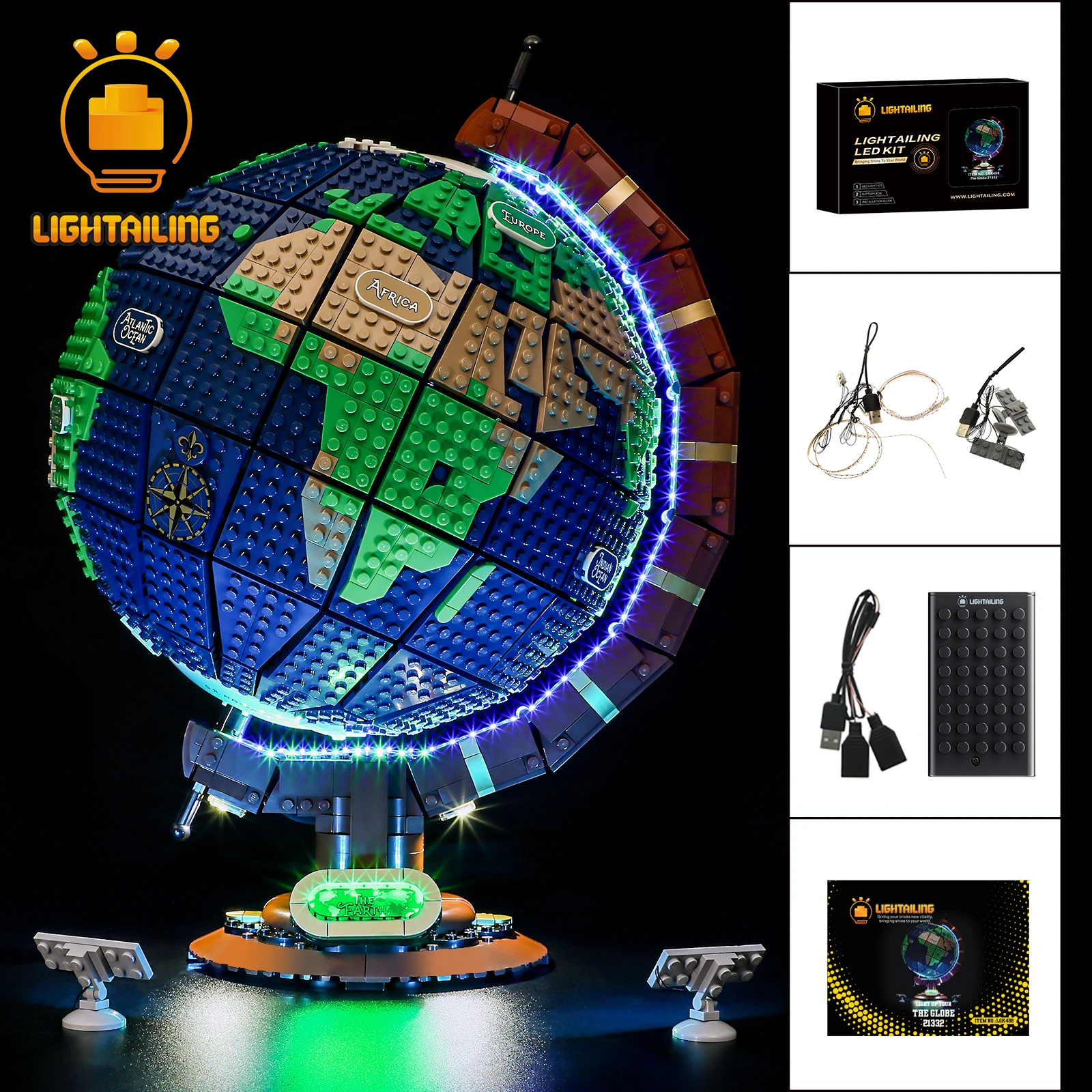 

LIGHTAILING LED Light Kit for 21332 The Globe Building Blocks Set (NOT Include the Model) Bricks Toys for Children