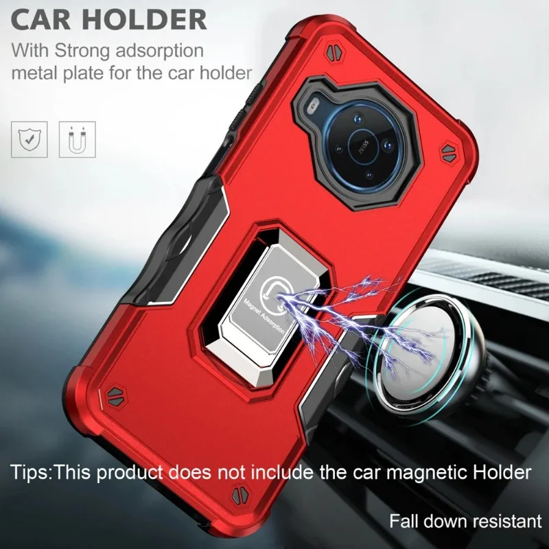 Military Flag Ring Phone Case Suitable for Nokia X100 G400 5G Silicone Shock Protection Case Metal Ring Holder Phone Back Cover