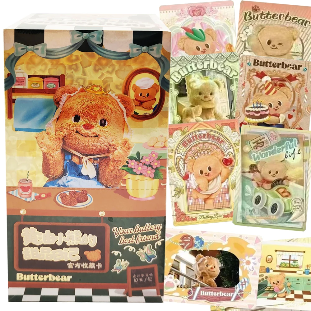 ファン向け卸売バターベアコレクションカード、特殊形状デザインの額縁入り、漫画風キュートなキャラクターカード、フェスティバルギフト