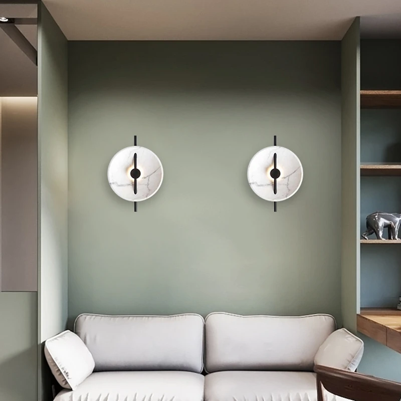 Post Modern Marbling High-molecular Polymer Creative Wall Night Lamp Lighting Fixtures Loft Wall Lamp