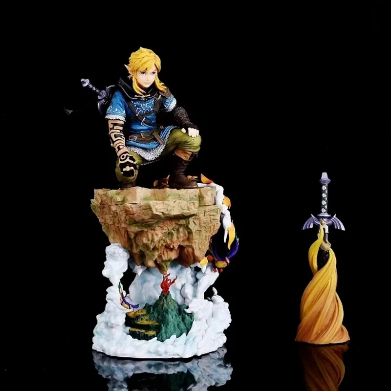 

The Legend Of Zelda Link Gk Figure Anime Collectible Resin Model Statue Desktop Decoration Gift For Game And Anime Fans
