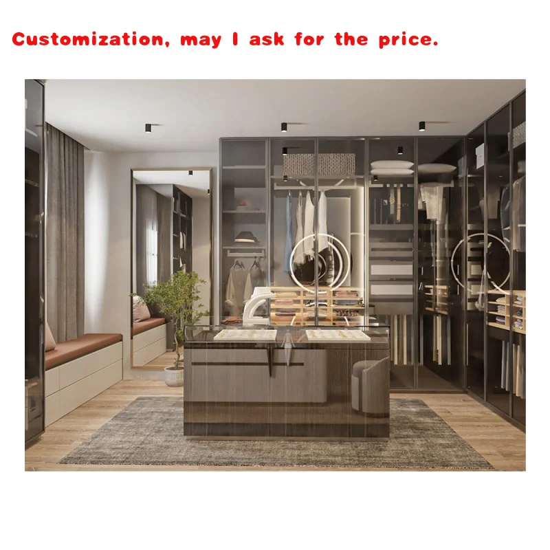 custom.Modern Simple Design Wooden 4 Door Dressing Table Design Bedroom Closet Storage Wood Wardrobe Room Cabinet