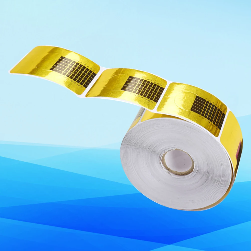 500枚入り ネイルアートガイドステッカー 再利用可能 ジェルアクリルエクステンション用ネイルフォーム スクエアチップデザイン マニキュアエクステンションツールキット 簡単