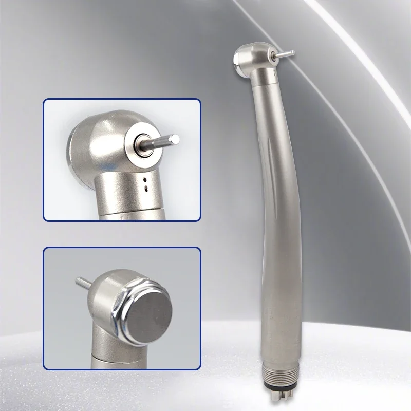 Dental High-Speed Surgical Handpiece: 2/4-Hole Cannula, Integrated Power Supply, Push Button, Dual Water Spray,Ceramic Bearing