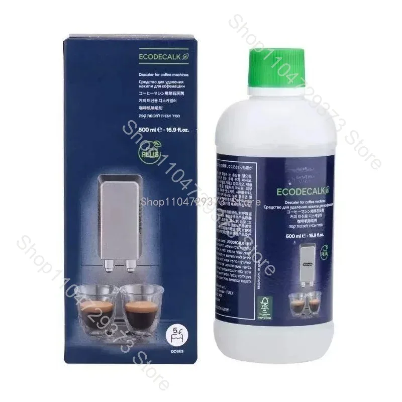 Agente descalcificador para cafeteras DeLonghi, líquido descalcificador, líquido de mantenimiento, líquido de limpieza de 500 ml