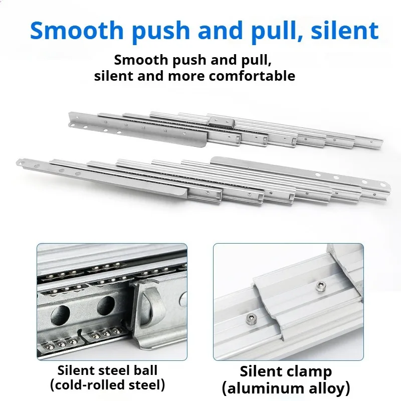 Hidden Retractable Table Slides Multi-Stage Folding Hardware Rail Multifunctional Extendable Dining Table Hardware Tools