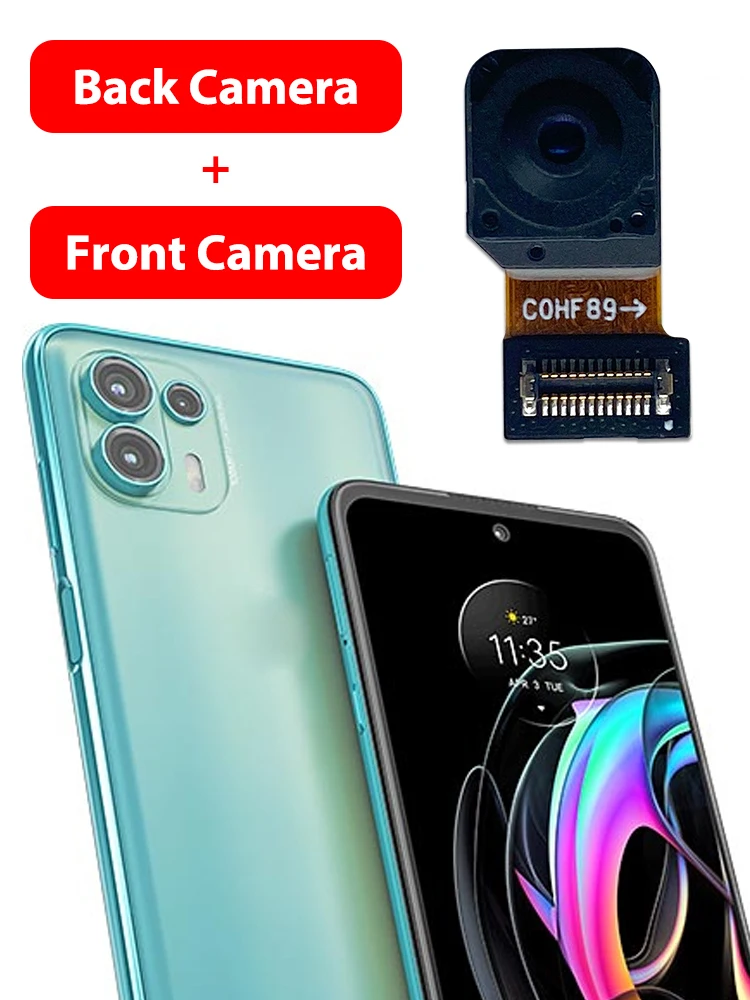10Pcs, For Xiaomi Redmi Note 14 Pro Plus Note 14 Pro 4G 5G Back Rear Camera Module Flex + Front Facing Camera Replacement