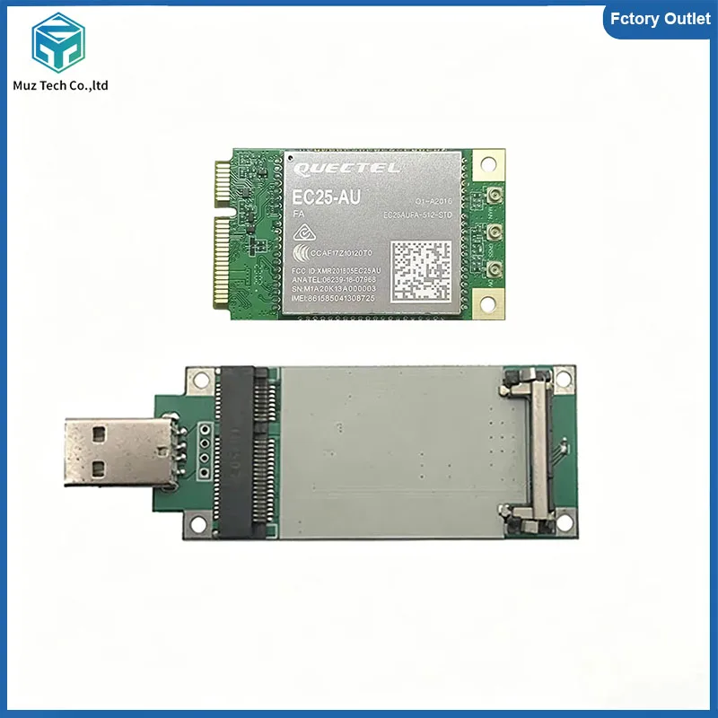 In Stock EC25-AU MINIPCIE+4G antenna USB Adapter LTE CAT4+GNSS Module EC25AUFA-512-STD for Latin America/Australia/New Zealand