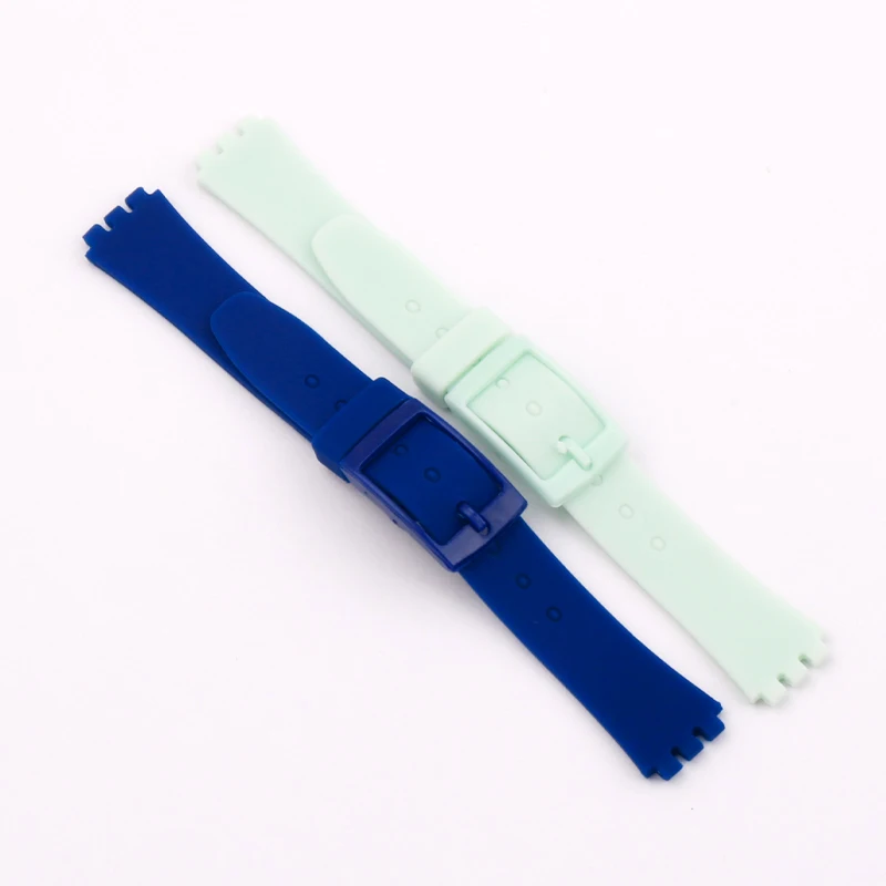 إكسسوارات بإبزيم حزام ساعة سيليكون 12 ملم متوافقة مع سوار ساعة مطاطي للأطفال Swatch LW140 LS116