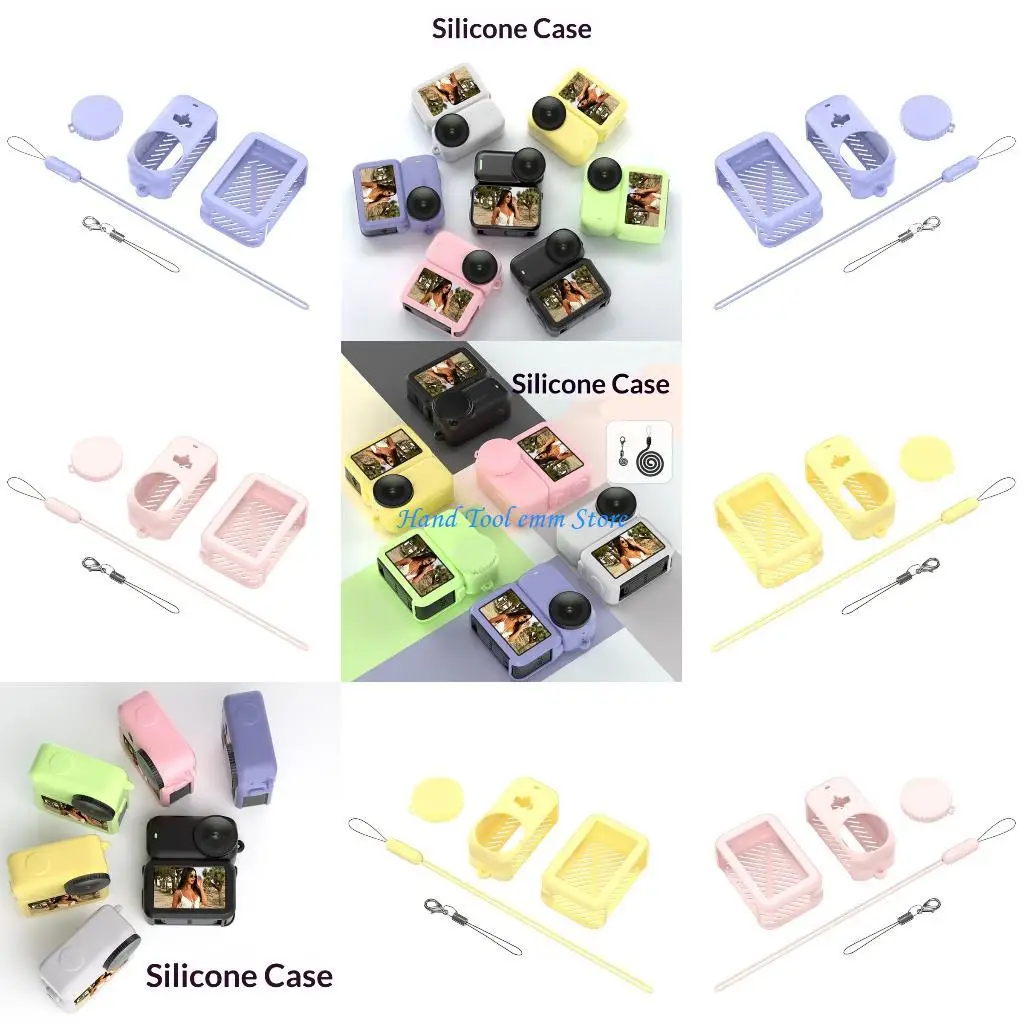 

H37F Protective Silicone Sleeve for Action Cameras Heat Dissipation AntiFall Design